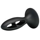 Анальная пробка с присоской Fabulous Silicone черная вид 5