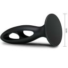 Анальная пробка с присоской Fabulous Silicone черная вид 6