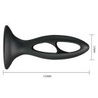 Анальная пробка с присоской Fabulous Silicone черная вид 7