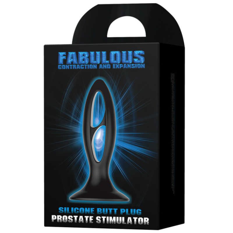 Анальная пробка с присоской Fabulous Silicone черная вид 8