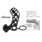 Эрекционная вибронасадка на пенис Pipedream Fantasy X-tensions с кольцом на мошонку, чёрная вид 5