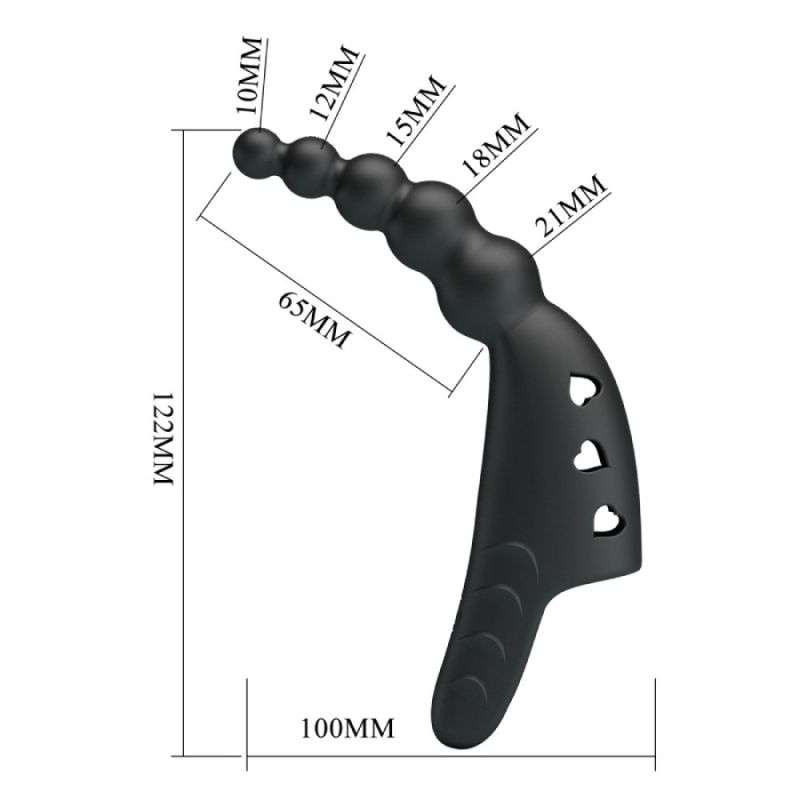 Вибратор на палец Pretty Love Honey Finger черный, 12.2 х 2.1 см вид 9