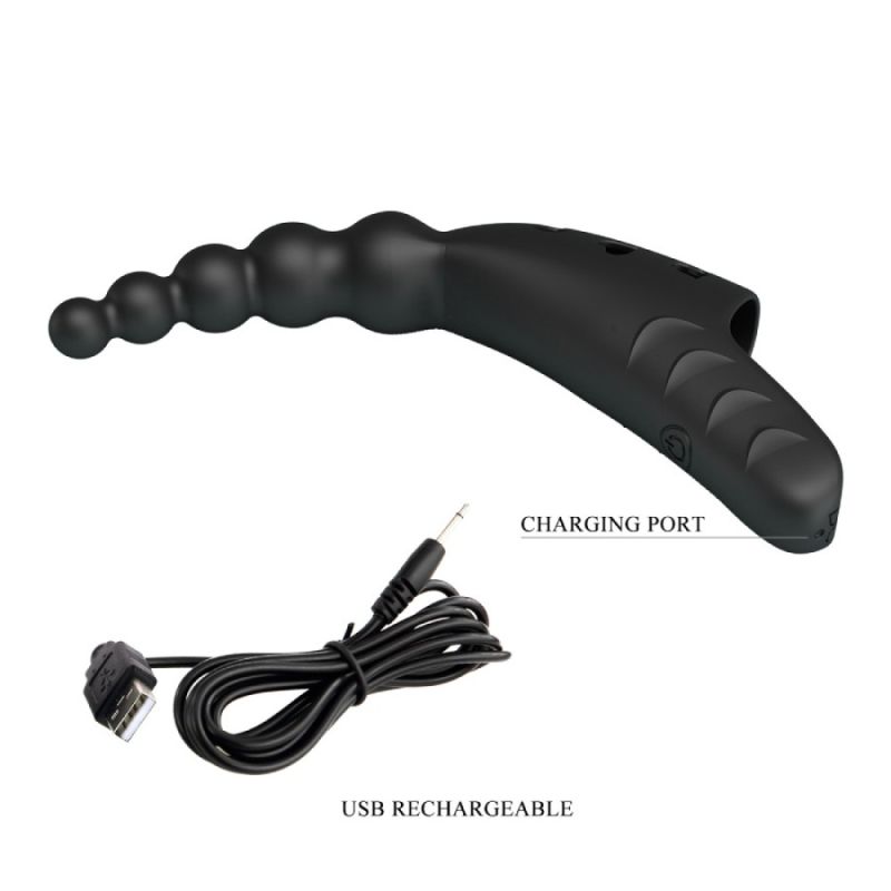 Вибратор на палец Pretty Love Honey Finger черный, 12.2 х 2.1 см вид 11