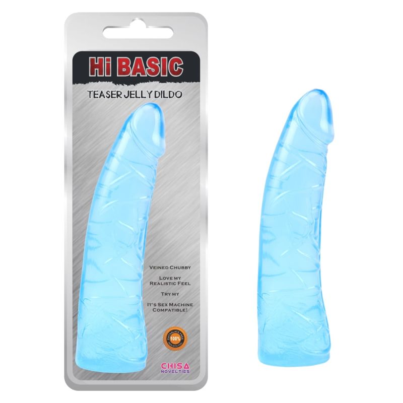 Реалістичний фалоімітатор Chisa Teaser Jelly Dildo, блакитний, 18,6 × 4 см вид 2