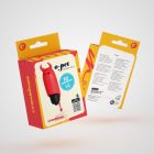 Мини-вибратор вибропуля с насадкой Crushios O-Pet Devil красного цвета, 9.2 х 2.5 см вид 3