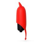 Мини-вибратор вибропуля с насадкой Crushios O-Pet Devil красного цвета, 9.2 х 2.5 см вид 5