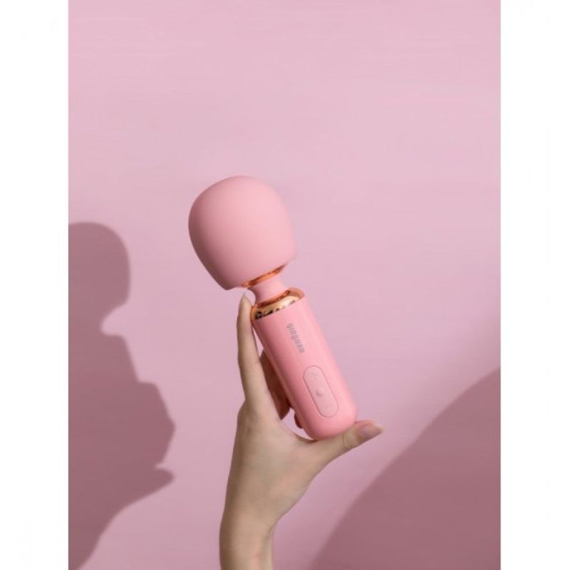 Вібратор-мікрофон Qingnan 5 Powerful Mini Wand Massager, рожевий вид 3