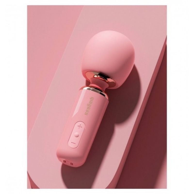 Вібратор-мікрофон Qingnan 5 Powerful Mini Wand Massager, рожевий вид 4