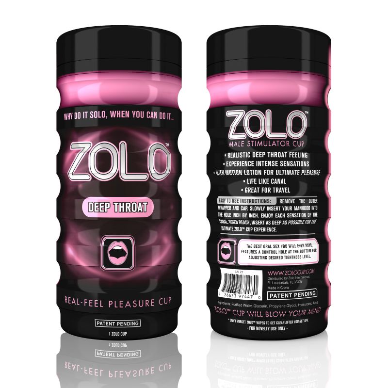 Мастурбатор із імітацією глибокого горла Zolo Deep Throat Cup, рожевий вид 2