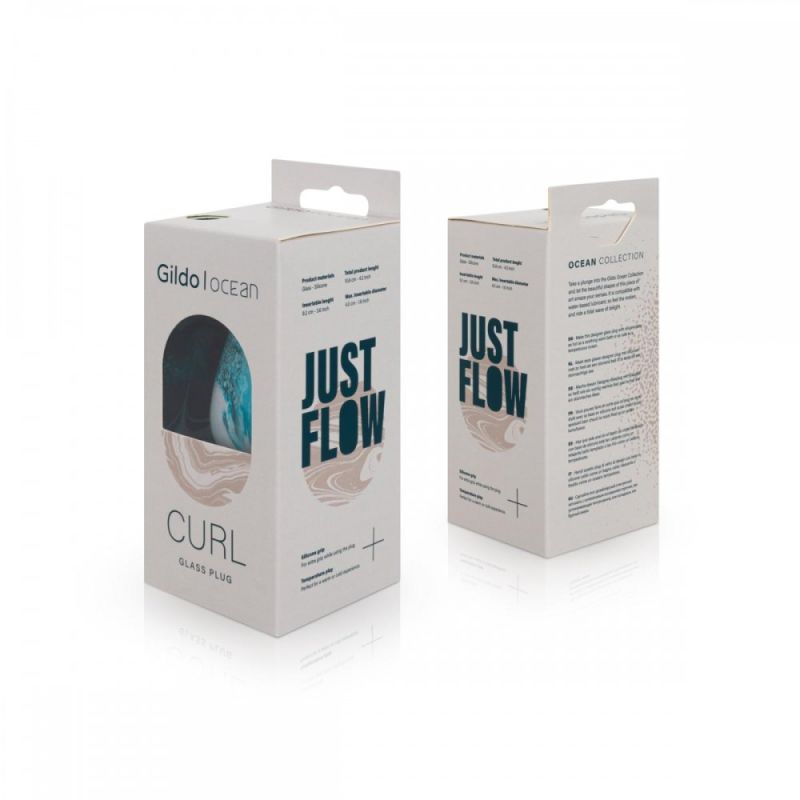 Анальная пробка Gildo - Ocean Curl Glass Butt plug вид 8