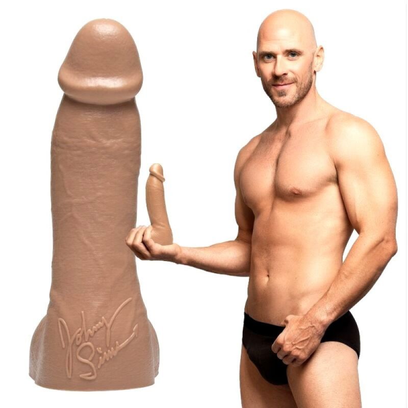 Фалоімітатор з мошонкою, реалістичний Fleshjack Guys JOHNNY SINS DILDO, бежевий, 24.8 х 4.8 см вид 2