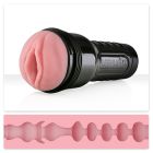Мастурбатор вагина в колбе Fleshlight Pink Lady Mini-Lotus, с рельефом, киберкожа, бежевый вид 2