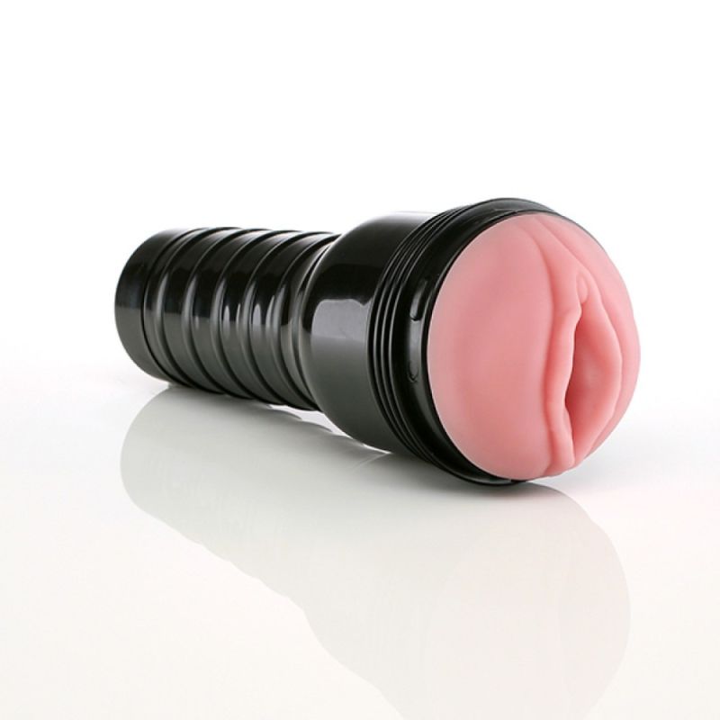 Мастурбатор вагина в колбе Fleshlight Pink Lady Mini-Lotus, с рельефом, киберкожа, бежевый вид 5