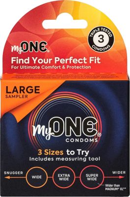 Набір великих латексних презервативів My ONE Large Sampler різного розміру