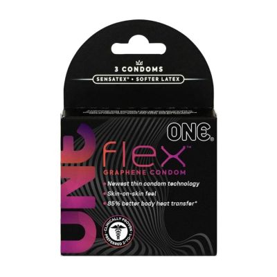 Презервативы ультратонкие ONE Flex с графеном (цена за упаковку, 3 шт.)