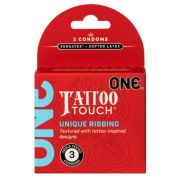 Набір презервативів з рельєфом у вигляді татуювання ONE Tattoo Touch (ціна за упаковку, 3 шт)