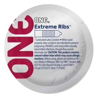 Набор латексных ребристых презервативов One Extreme Ribs в разном дизайне (цена за 5 шт.)
