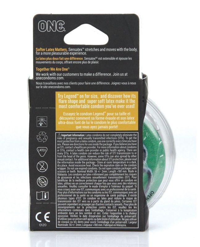 Презервативи латексні ONE Legend великого розміру (ціна за упаковку, 3 шт.) вид 3