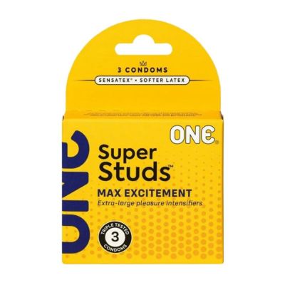 Презервативы латексные ONE Super Studs с шипами (цена за упаковку, 3 шт.)