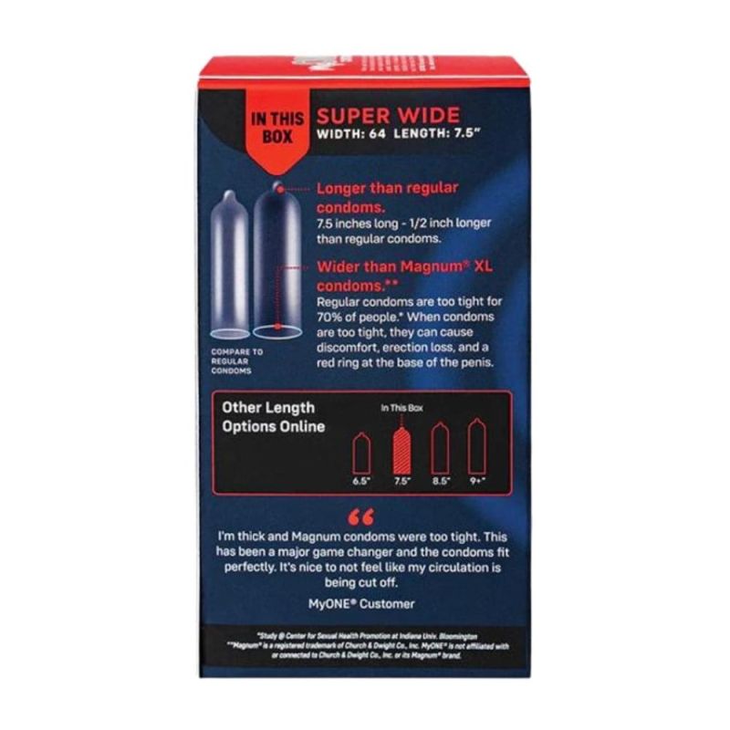 Презервативы латексные My ONE Super Wide 64J большого размера (цена за упаковку, 10 шт.) вид 3