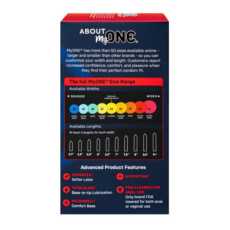 Презервативы латексные My ONE Super Wide 64J большого размера (цена за упаковку, 10 шт.) вид 4