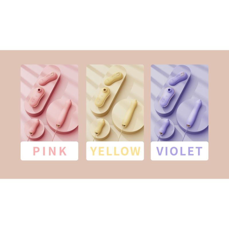 Набір Zalo Unicorn вакуумний стимулятор клітора, віброяйце і пульсатор, фіолетовий вид 11