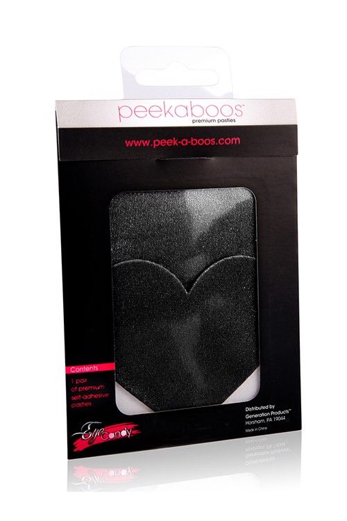 Пестиси на соски у вигляді серця Peekaboo чорні вид 2