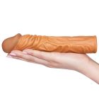 Удлиняющая насадка на пенис LoveToy Pleasure X-Tender бежевая вид 4