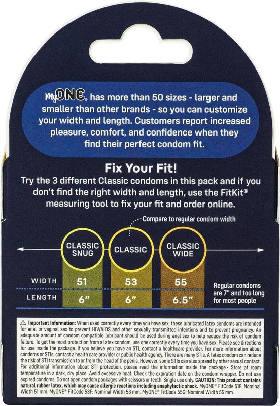 Презерватив MyONE Classic Sampler (три розміри в одному) вид 3