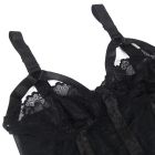 Мереживне боді Star Night з доступом та підтяжками, чорне, XS-S вид 6