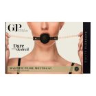 Кляп-кулька Guilty Pleasure Pearl з перлами, чорно-золотий вид 3