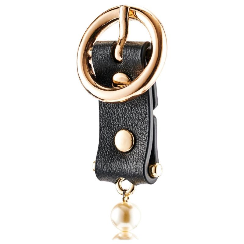 Кляп-кулька Guilty Pleasure Pearl з перлами, чорно-золотий вид 7