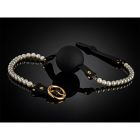 Кляп-кулька Guilty Pleasure Pearl з перлами, чорно-золотий вид 9