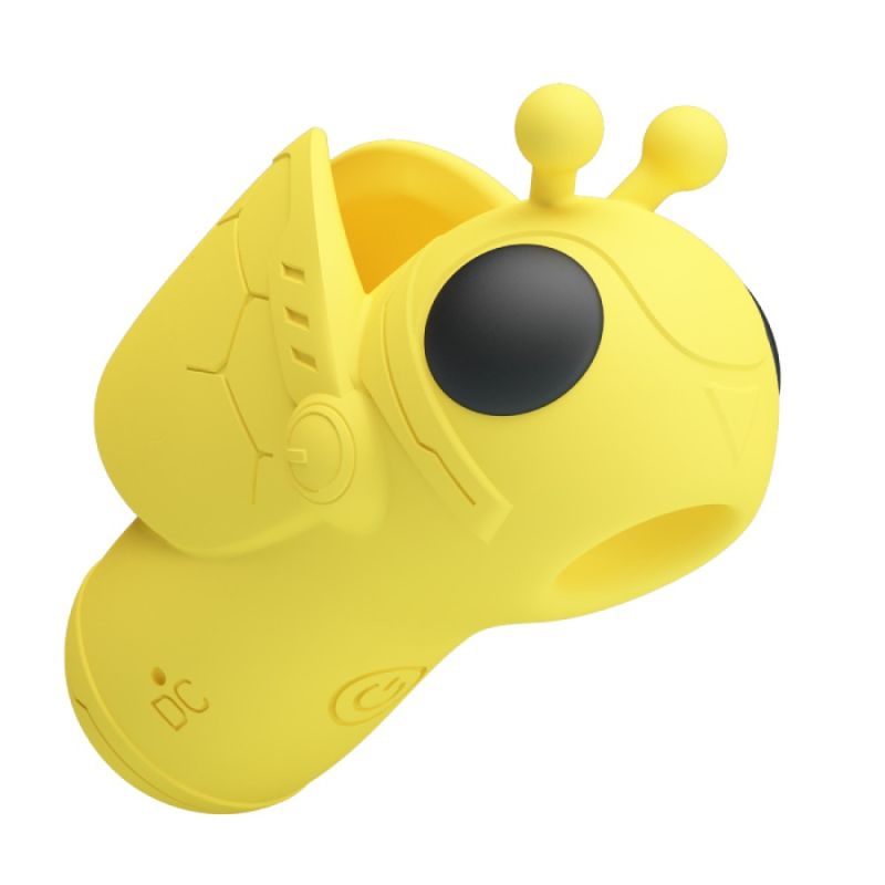 Вібратор на палець Pretty Love Magic Bee з пульсацією для клітора, жовтий, 6,9 × 3 см вид 6
