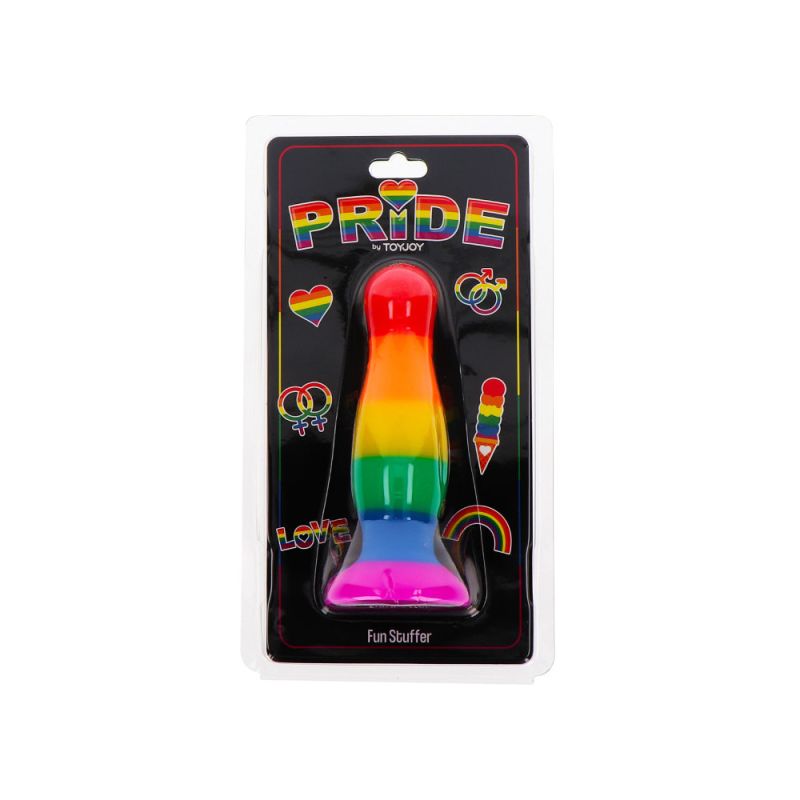 Анальная пробка TOY JOY Fun Stuffer, L, разноцветная, 12.5 х 3.3 см вид 3