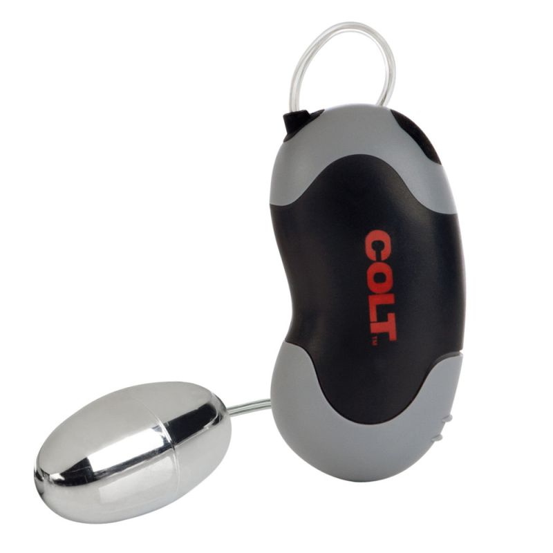 Вібратор-яйце з дротовим пультом COLT Xtreme, сріблястий, 5,7 × 2,5 см вид 4