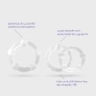 Набір ерекційних кілець Crushious, силіконові, прозорі, 3 шт (2 см, 2 см, 2,5 см) вид 7