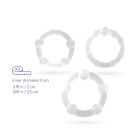 Набір ерекційних кілець Crushious, силіконові, прозорі, 3 шт (2 см, 2 см, 2,5 см) вид 11