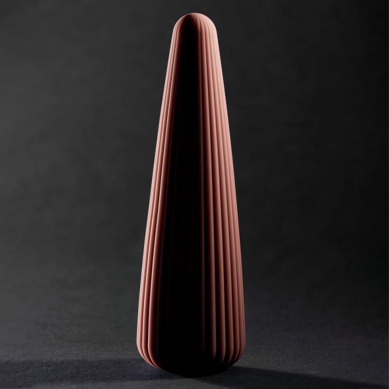 Вібратор для клітора Sweet Em Cone у формі конуса, ребристий, фіолетовий, 12,8 × 3,8 см вид 12