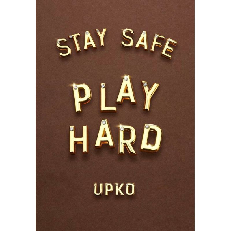 Чокер з написом BITCH від UPKO з італійської шкіри, чорний із золотою фурнітурою, One Size вид 14