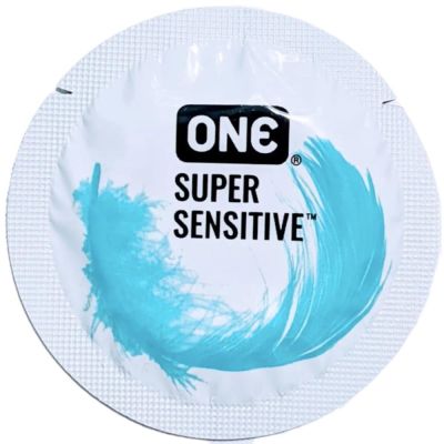 Набор ультратонких презервативов One Super Sensitive с дизайном в виде пера (цена за 5 шт.)