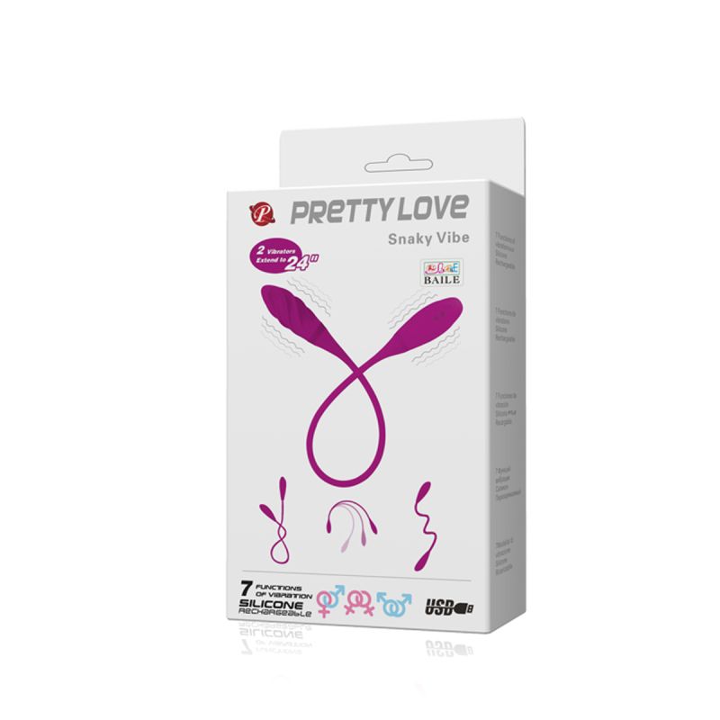 Вібратор подвійний Snaky Vibe Pretty Love вид 6