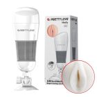 Мастурбатор-вагіна в колбі на присосці, з вібрацією, Pretty Love білий, 20.5 х 8.6 см вид 2