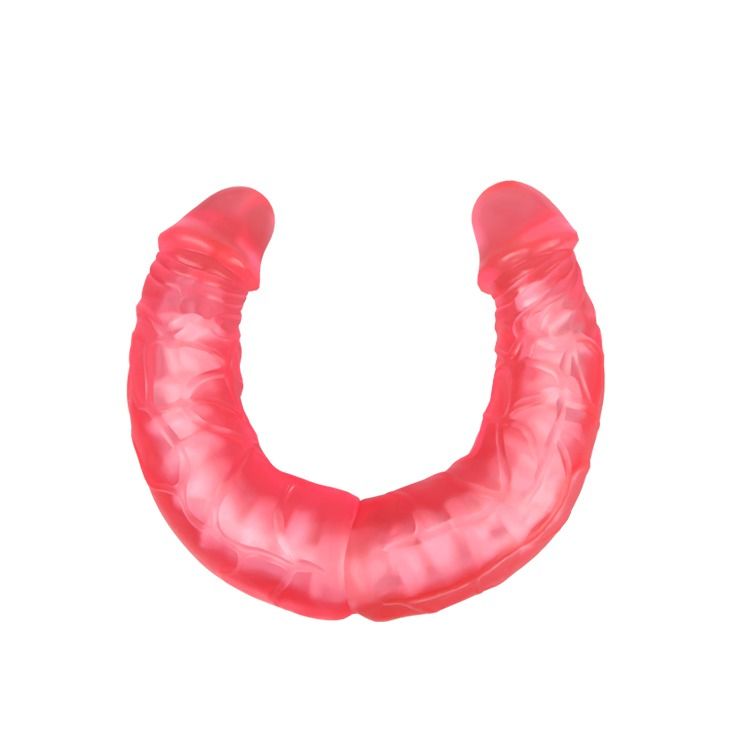 Двосторонній фалоімітатор Baile Double Dong рожевий, 36 см х 4.6 см вид 5