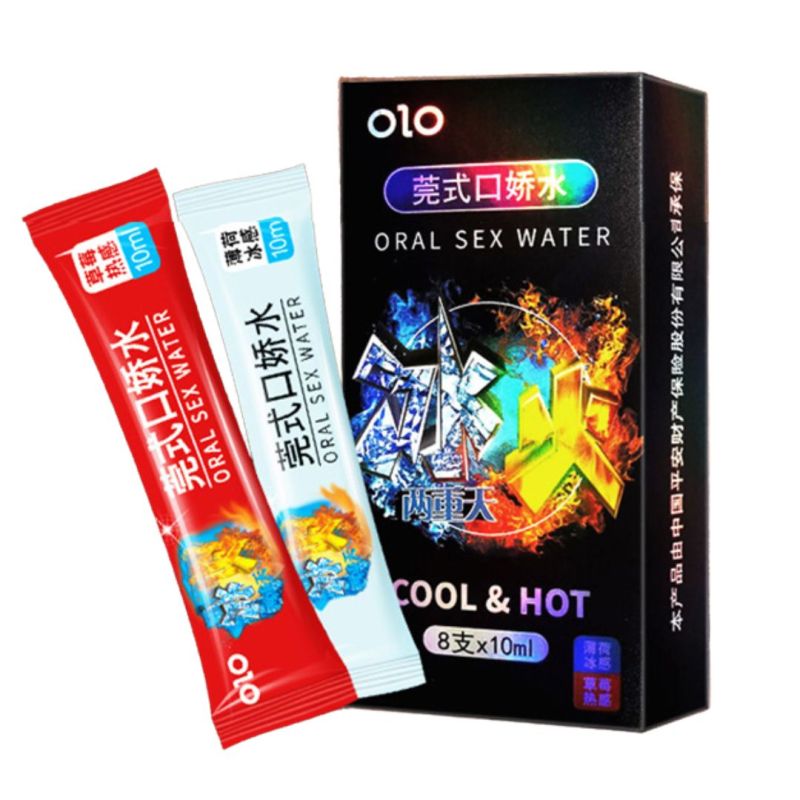 Саше мастила для орального сексу OLO тепло/холод, на водній основі (ціна за 8 шт. в упаковці) вид 3