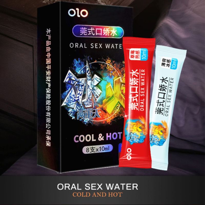 Саше смазки для орального секса OLO тепло/холод, на водной основе (цена за 8 шт. в упаковке) вид 6