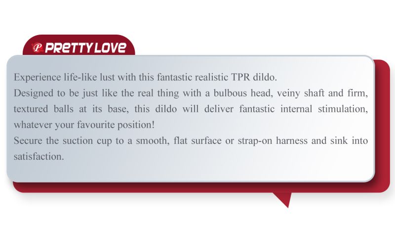 Фалоімітатор протез PRETTY LOVE реалістичний, еластичний, 13 см вид 13