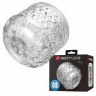 Мастурбатор міні наскрізний PRETTY LOVE Cary рельєфний, прозорий вид 2