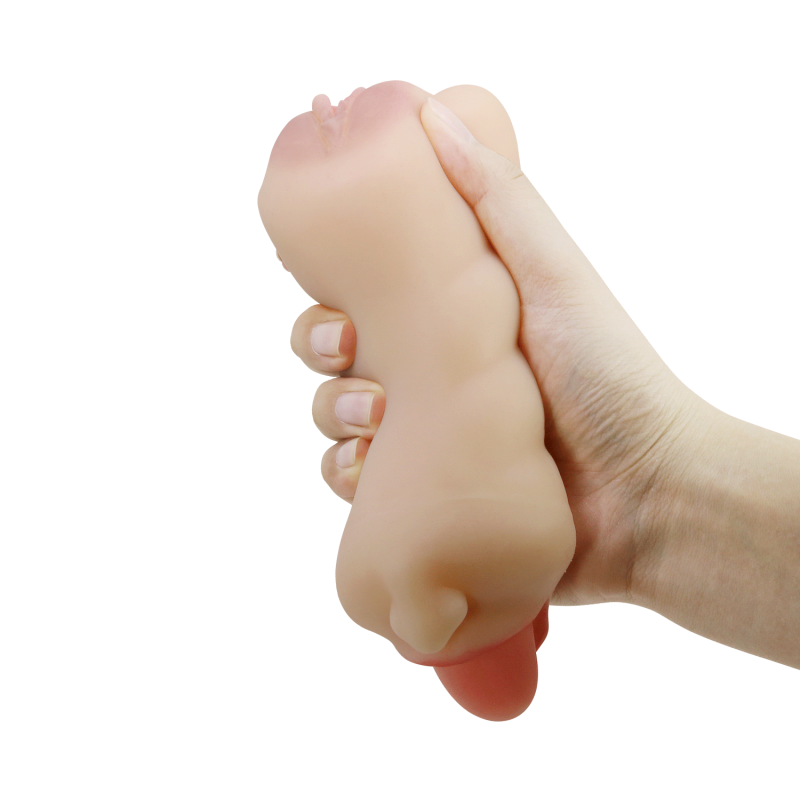 Мастурбатор двосторонній Crazy Bull Sarah рот і вагіна, 18 х 8.5 см вид 11