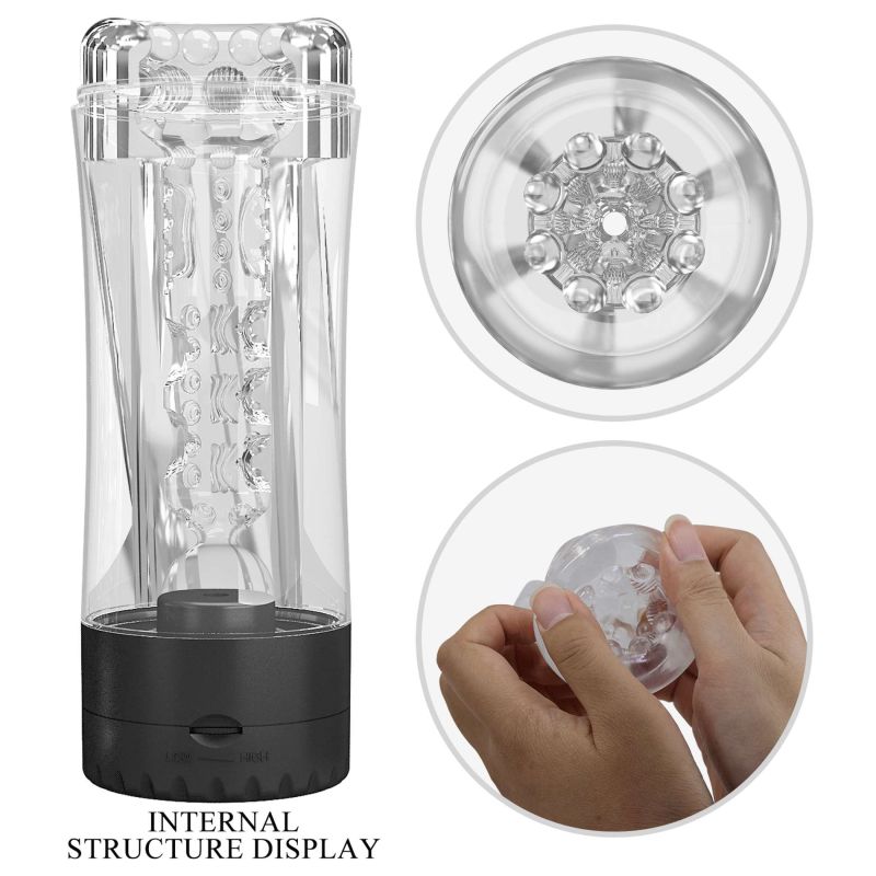 Вібромастурбатор прозорий PRETTY LOVE JAMARA в колбі, прозорий, 19 х 6.5 см вид 4